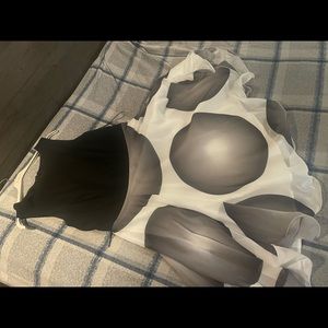 Micheal studio size 16 black white and grey dress